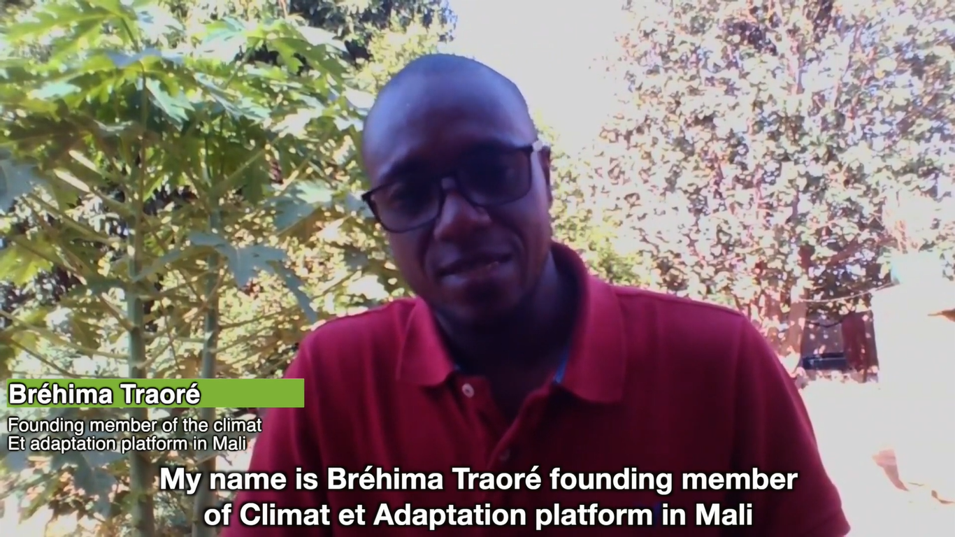 Bréhima Traoré, founder of the Climate and Adaptation platform